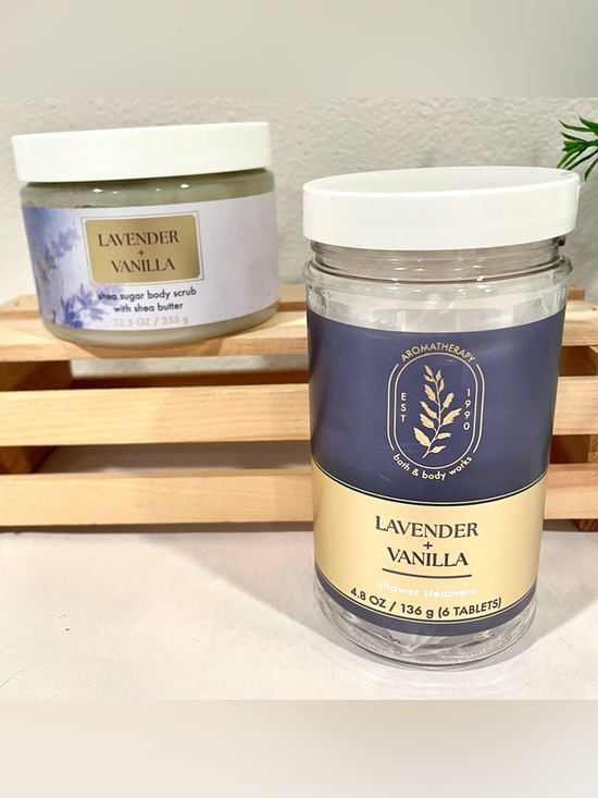 Bath & Body Works Other - Bath & Body Works Lavender Vanilla Sugar Body Scrub & Shower Steamers | NIB